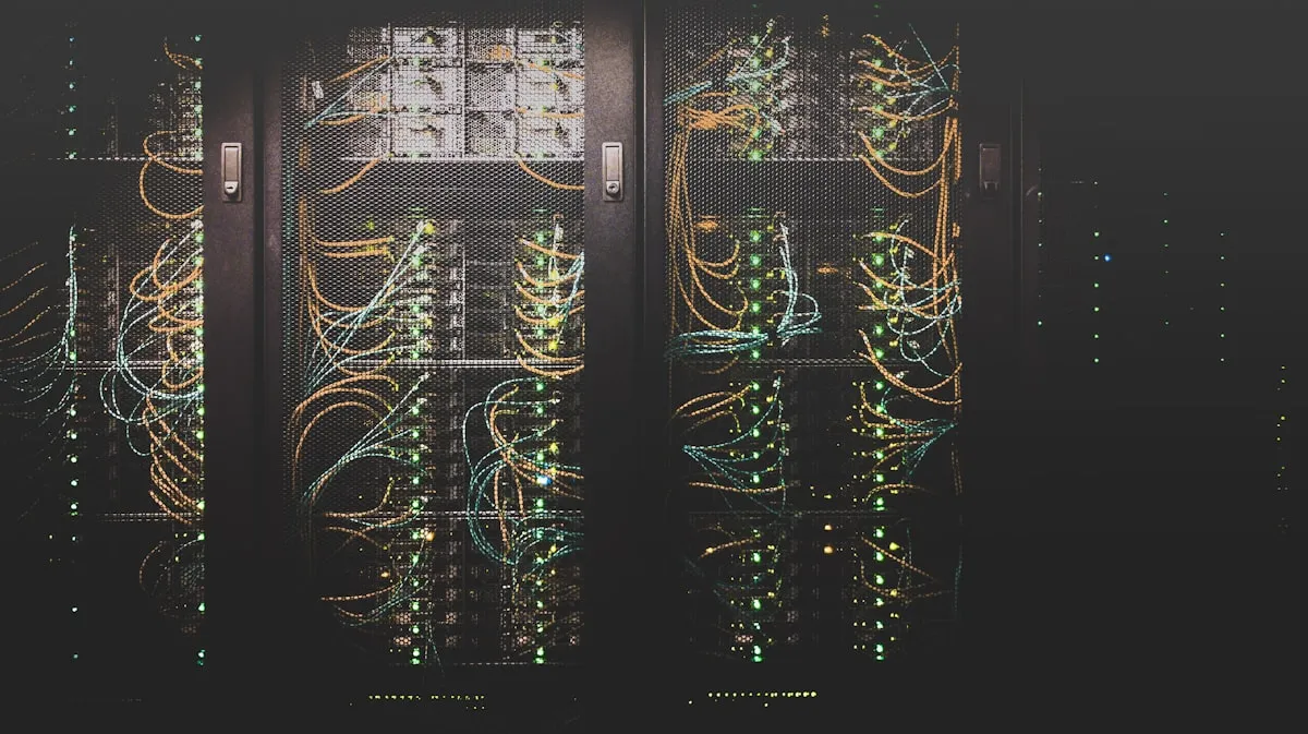 Server room with network infrastructure